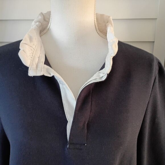 Pomander Place Tuckernuck Charlotte Terry Top Ruffle Collared Sweatshirt M - Picture 3 of 10